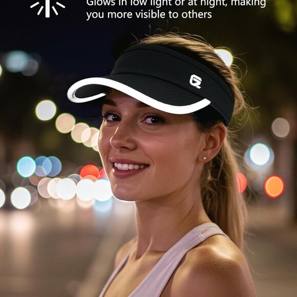 Reflective Sun Visor UPF 50+ Lightweight Breathable for Running Tennis Golf Outd - Picture 4 of 9